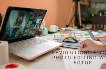 A vibrant photo editing software fotor interface.