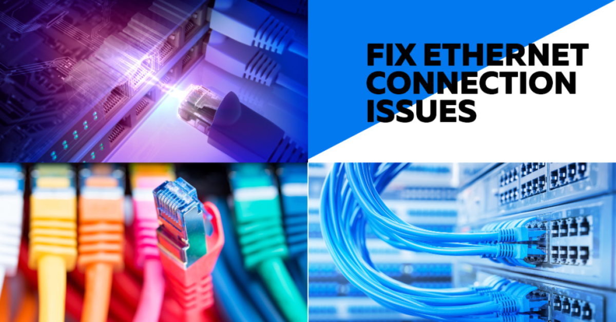 Diagram illustrating common Ethernet connection issues and potential solutions.