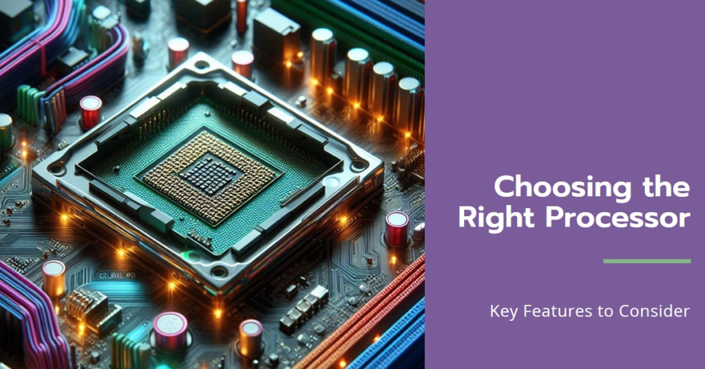 Choosing the Right Processor for Your Next PC Build: Key Features to Consider 5 Close-up of a computer processor on a motherboard.