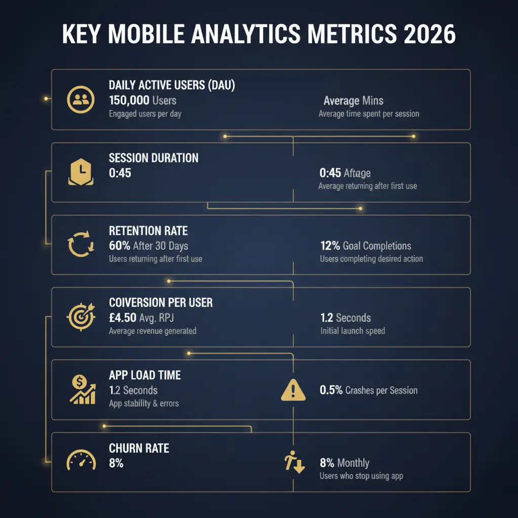 Mobile analytics metrics for 2026