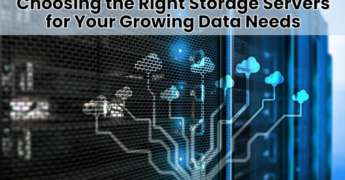 A visual representation of data storage servers with digital cloud icons, symbolizing cloud storage solutions.